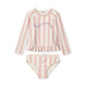 Liewood Бански костюм от две части за момичета Dagny Y/D stripes Sorbet rose / Creme de la creme