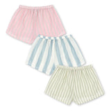 Konges Slojd къси панталонки за момичета Asli basil/orchid/blue striped 3-pack