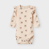 Lil' Atelier Baby Body Slim Silver Peony Bow NBFGAVO