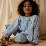 Lil' Atelier Детска блуза за момичета с къдрички Zen Blue NMFTESSIE