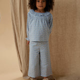 Lil' Atelier Детски панталони за момичета широки Zen Blue NMFTESSIE