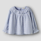 Lil' Atelier Детска блуза за момичета с къдрички Zen Blue NMFTESSIE
